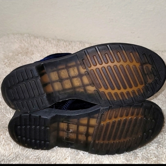 Dr. Martens Blue Velvet Boots - Picture 13 of 14